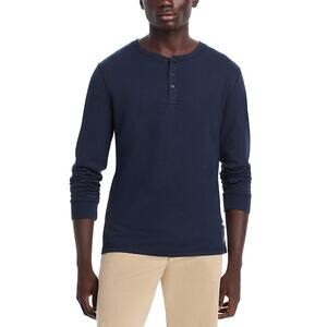 Scotch & Soda Men's Organic Cotton Henley Shirt Navy Size M 0589